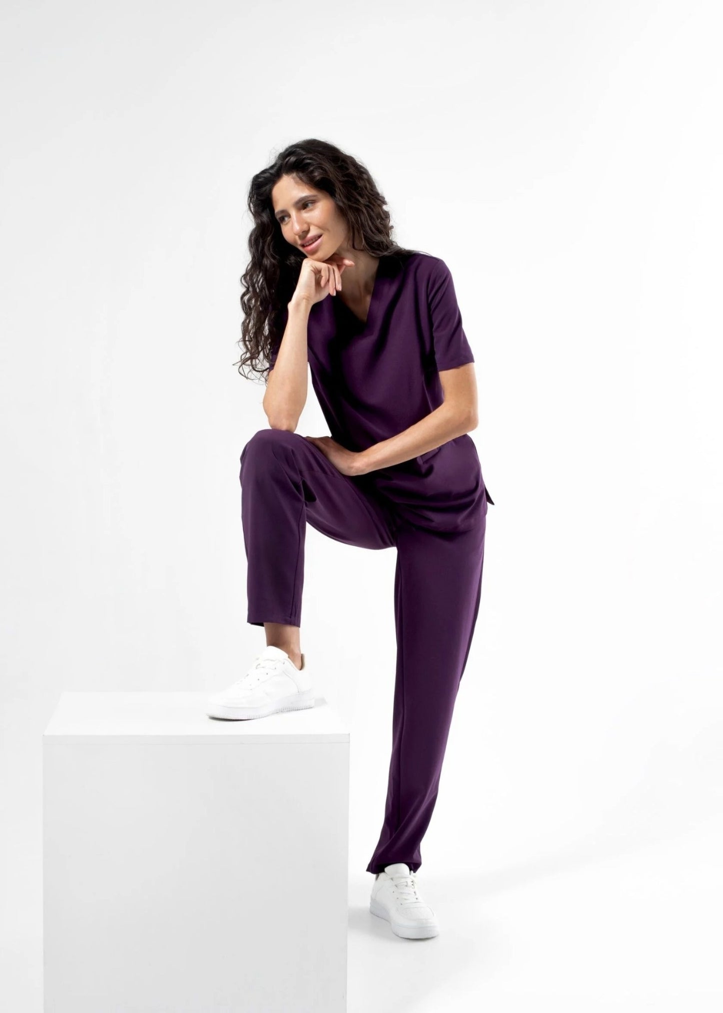 Basic Grape™ Scrub Top