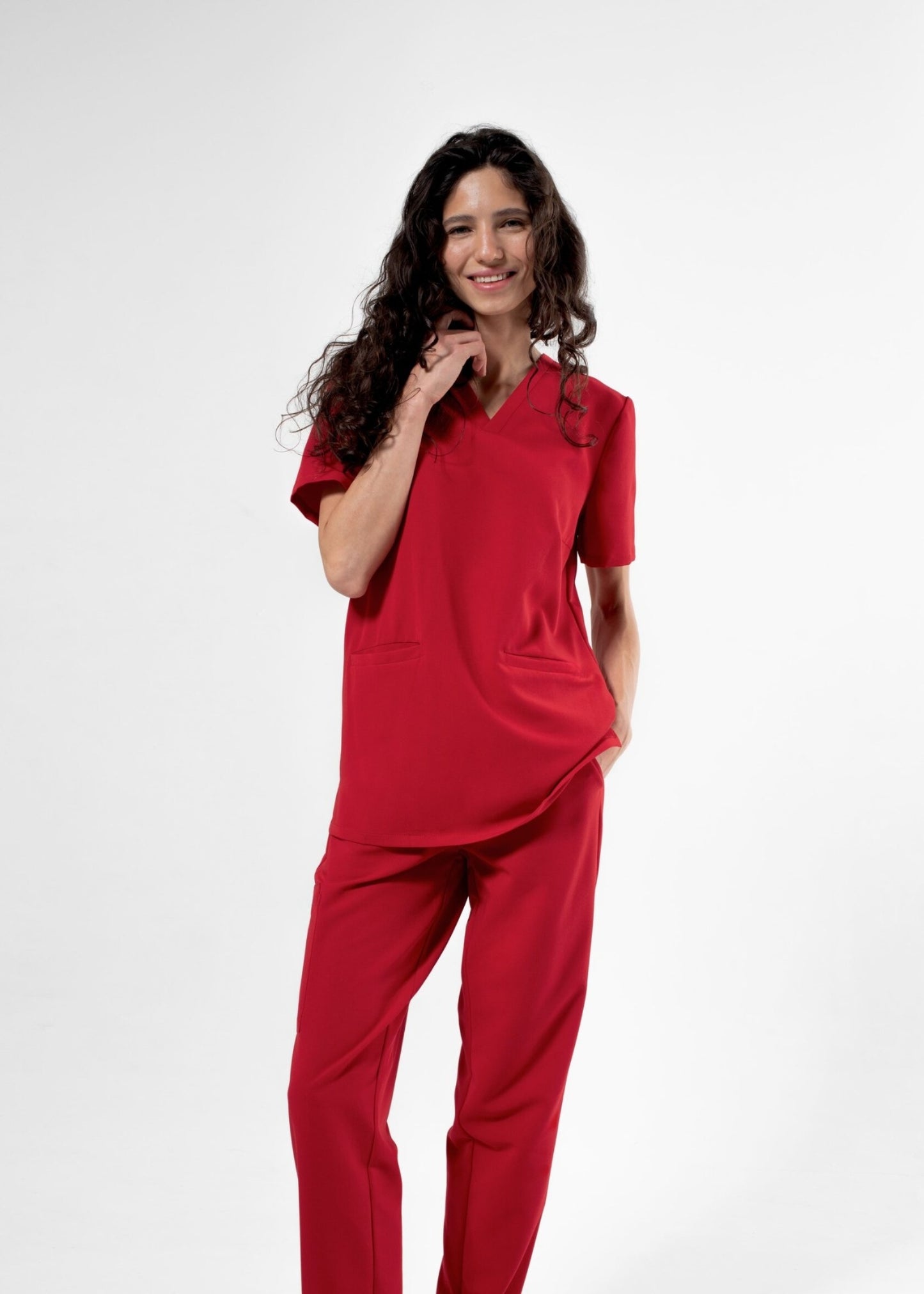 Basic Red™ Scrub Top