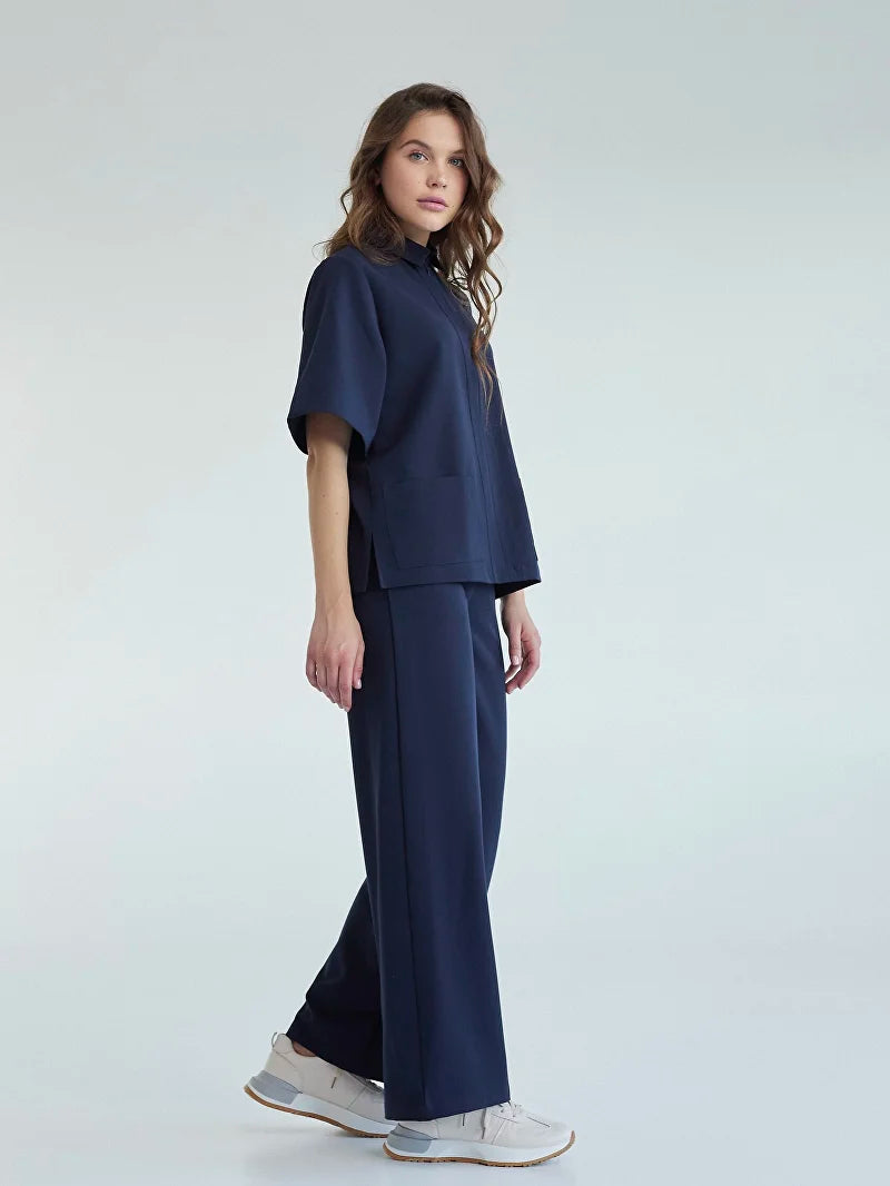 Navy blue Gent™ Scrub Top