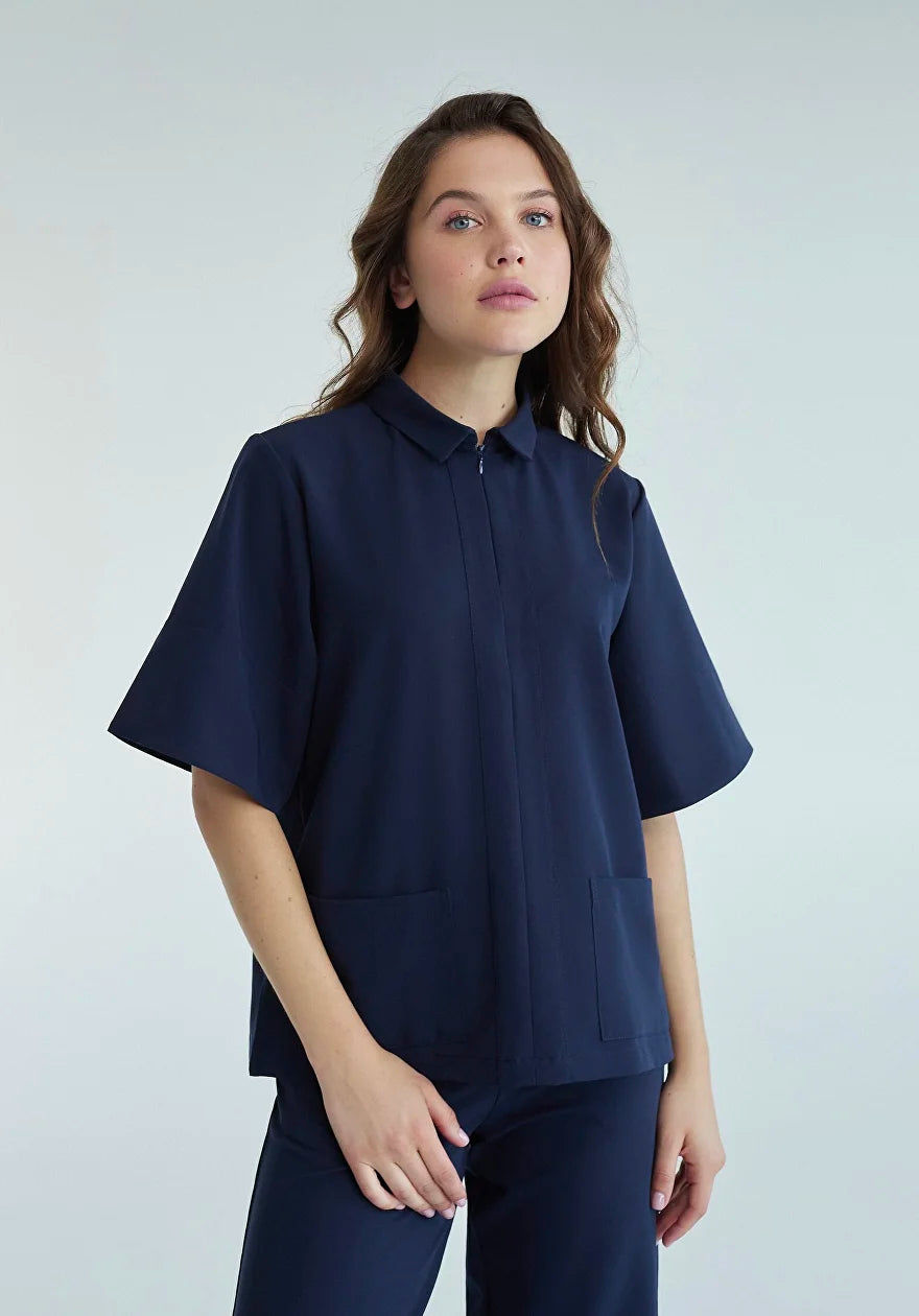 Navy blue Gent™ Scrub Top