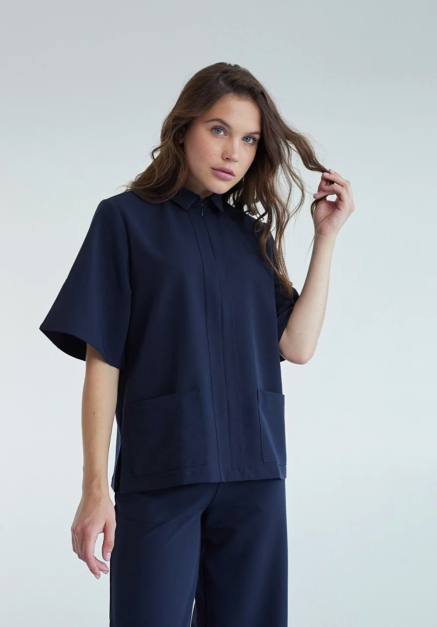 Navy blue Gent™ - Haut du pyjama de bloc