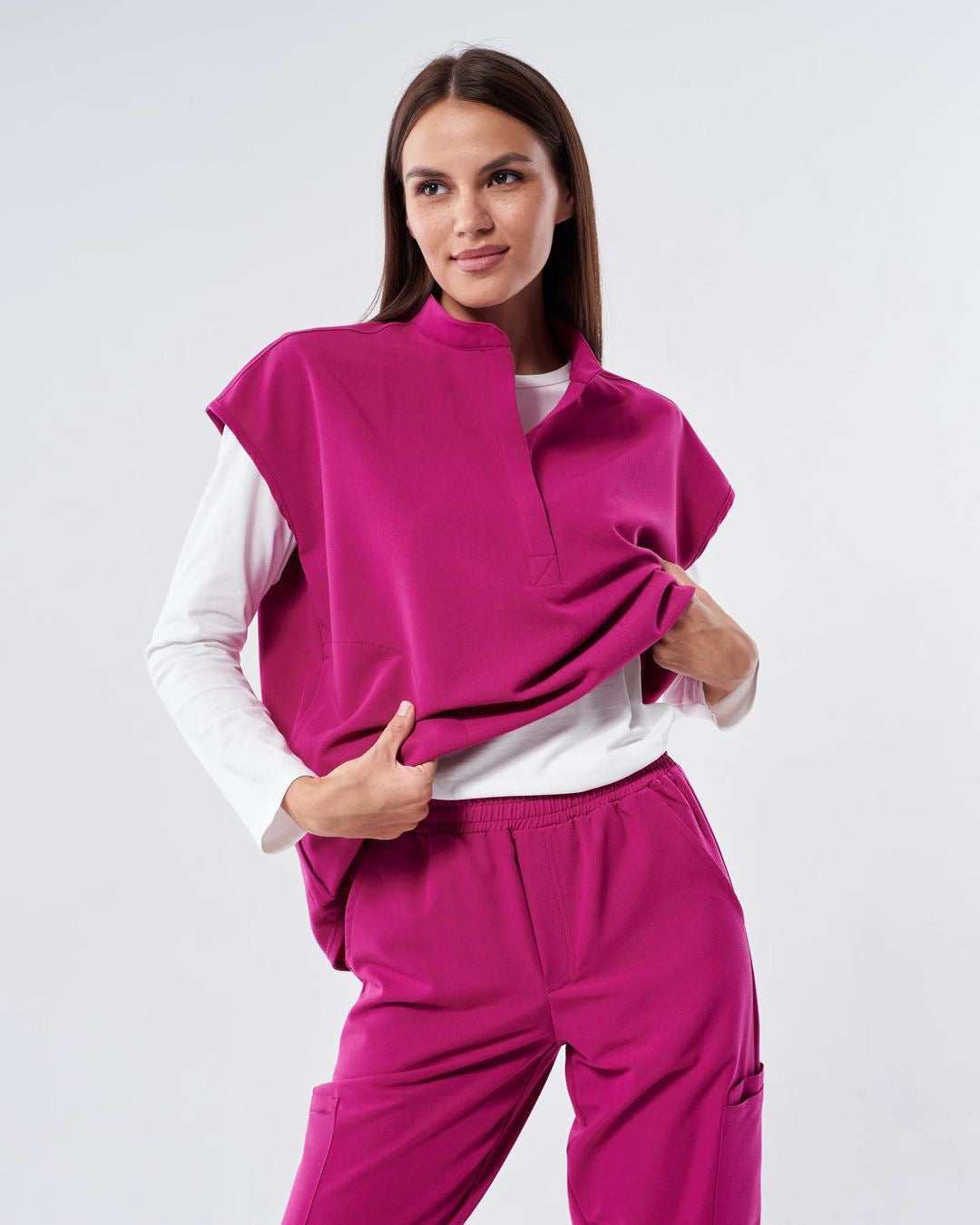 Rose Liberty - Haut du pyjama de bloc